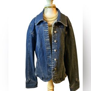 Live A Little Jean Jacket. Size Large